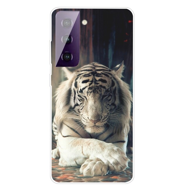 Gumeny Kryt Shockproof Painted Na Samsung Galaxy S21 5g White Tiger Bakamo Sk Kryty Obaly Puzdra Na Mobil