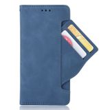 Peněženkové kožené pouzdro Skin Feel Calf pro Moto G10/G20/G30 - Modrá