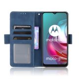 Peněženkové kožené pouzdro Skin Feel Calf pro Moto G10/G20/G30 - Modrá