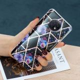 Gumový kryt PLATING na Xiaomi Redmi Note 9T - Black Background Flower Matching Color