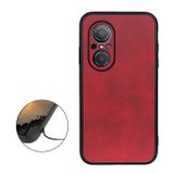 Kožený kryt COWHIDE TEXTURE na Huawei Nova 9 SE - Červená