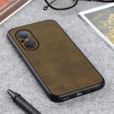 Kožený kryt COWHIDE TEXTURE na Huawei Nova 9 SE - Zelená