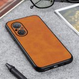 Kožený kryt COWHIDE TEXTURE na Huawei Nova 9 SE - Hnedá