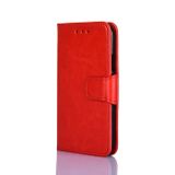 Peňeženkové kožené pouzdro CRYSTAL pro iPhone 14 Plus - Červená