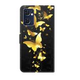 Peněženkové 3D pouzdro na Oppo Reno 7 5G - Gold Butterfly