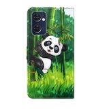 Peněženkové 3D pouzdro na Oppo Reno 7 5G - Panda Climbing Bamboo