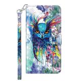 Peněženkové 3D pouzdro na Oppo Reno 7 5G - Watercolor Owl