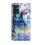 Peněženkové 3D pouzdro na Oppo Reno 7 5G - Watercolor Owl