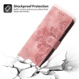 Peněženkové kožené pouzdro FLOWERS pro Xiaomi 12X - Růžová