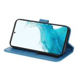 Peňeženkové kožené pouzdro 7-PETAL pro Samsung Galaxy S23 Plus 5G – Modrá