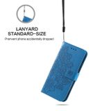 Peňeženkové kožené pouzdro 7-PETAL pro Samsung Galaxy S23 Plus 5G – Modrá
