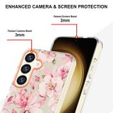 Pryžový kryt Flowers na Samsung Galaxy S24 5G - Pink Gardenia