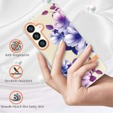 Pryžový kryt Flowers na Samsung Galaxy S24 5G - Purple Begonia