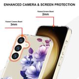 Pryžový kryt Flowers na Samsung Galaxy S24 5G - Purple Begonia