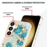 Pryžový kryt Flowers pro Samsung Galaxy S24 5G - Blue Rose