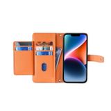 Peněženkové kožené pouzdro Sheep Zipper pro OPPO Reno10 5G/10 Pro 5G - Oranžová