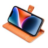 Peněženkové kožené pouzdro Sheep Zipper pro OPPO Reno10 5G/10 Pro 5G - Oranžová