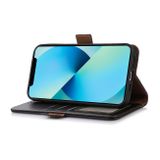 Peněženkové kožené pouzdro Crazy Horse Cowhide pro OPPO Reno10 5G/10 Pro 5G - Černá