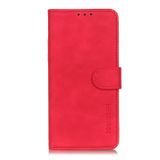 Peněženkové kožené pouzdro KHAZNEH Retro na Xiaomi Redmi Note 13 - Červená