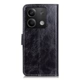 Peněženkové kožené pouzdro Crazy Horse na Xiaomi Redmi Note 13 - Černá