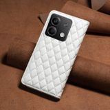 Peněženkové kožené pouzdro Diamond Flip na Xiaomi Redmi Note 13 - Bílá