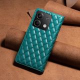 Peněženkové kožené pouzdro Diamond Flip na Xiaomi Redmi Note 13 - Zelená