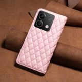 Peněženkové kožené pouzdro Diamond Flip na Xiaomi Redmi Note 13 - Růžová