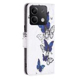 Peněženkové kožené pouzdro Drawing na Xiaomi Redmi Note 13 - Butterflies