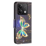 Peněženkové kožené pouzdro Drawing na Xiaomi Redmi Note 13 - Big Butterfly