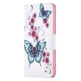 Peněženkové kožené pouzdro Drawing na Xiaomi Redmi Note 13 - Flowers Butterfly