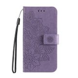 Peněženkové kožené pouzdro 7-petals na Xiaomi Redmi Note 13 - Světle fialová