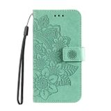 Peněženkové kožené pouzdro 7-petals na Xiaomi Redmi Note 13 - Zelená