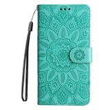 Peněženkové kožené pouzdro Sunflower na Xiaomi Redmi Note 13 - Zelená