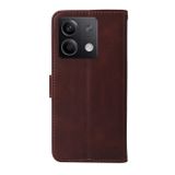 Peněženkové kožené pouzdro Global Classic na Xiaomi Redmi Note 13 - Hnědá