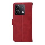 Peněženkové kožené pouzdro Global Classic na Xiaomi Redmi Note 13 - Červená