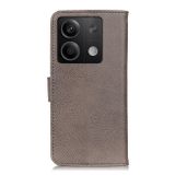 Peněženkové kožené pouzdro KHAZNEH Cowhide na Xiaomi Redmi Note 13 - Khaki