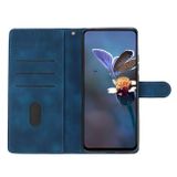 Peněženkové kožené pouzdro Flower Butterfly pro OPPO Reno10 5G/10 Pro 5G - Modrá