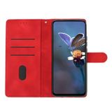 Peněženkové kožené pouzdro Flower Butterfly pro OPPO Reno10 5G/10 Pro 5G - Červená