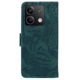 Peněženkové kožené pouzdro Tiger na Xiaomi Redmi Note 13 - Zelená