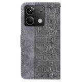 Peněženkové kožené pouzdro Geometric na Xiaomi Redmi Note 13 - Šedá