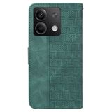 Peněženkové kožené pouzdro Geometric na Xiaomi Redmi Note 13 - Zelená