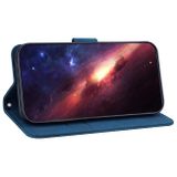 Peněženkové kožené pouzdro Geometric na OPPO Reno10 5G/10 Pro 5G - Modrá