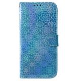 Peněženkové 3D pouzdro COLORFUL na Xiaomi Redmi Note 13 - Modrá