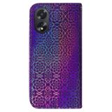 Peněženkové 3D pouzdro Colorful na Oppo A38 - Fialová