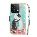 Peněženkové 3D pouzdro na Xiaomi Redmi Note 13 - Black White Cat