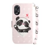 Peněženkové 3D pouzdro na Oppo A38 - Heart Panda