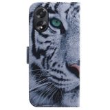 Peněženkové kožené pouzdro na Oppo A38 - Tiger