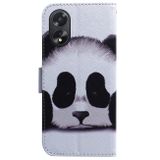 Peněženkové kožené pouzdro na Oppo A38 - Panda