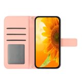 Peněženkové kožené pouzdro Sun Flower na Oppo A38 - Růžová