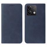 Peněženkové kožené pouzdro Closure na Xiaomi Redmi Note 13 - Modrá